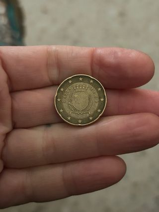 Moneta 20 centesimi Malta 2008