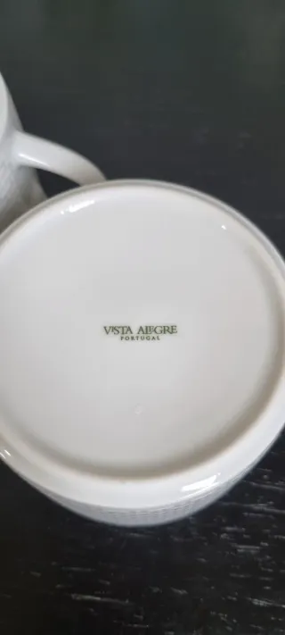 2 Tazas Vista Alegre Porcelana Blanca
