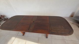 Mesa Jardín Extensible 165/225/285 Madera Tropical