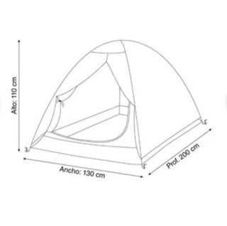 Tienda de campaña verde y dorada