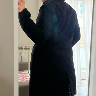 Cappotto nero doppio bottone