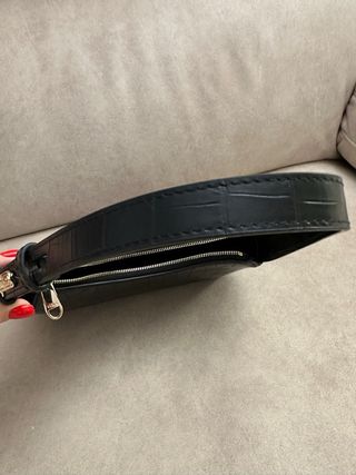 Bolso Furla Negro Cocodrilo