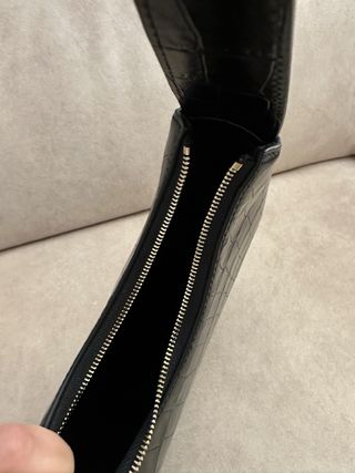 Bolso Furla Negro Cocodrilo