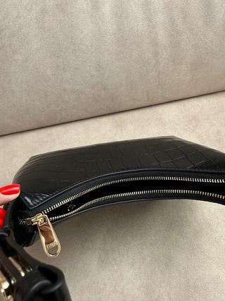 Bolso Furla Negro Cocodrilo