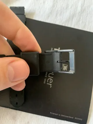 Correa TAG Heuer 18mm Caucho Negra