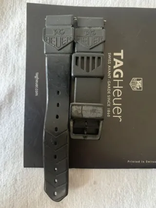 Correa TAG Heuer 18mm Caucho Negra