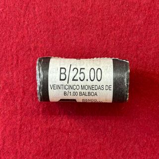 Tubo Completo x25 monedas Cruz Roja - Panamá 2018