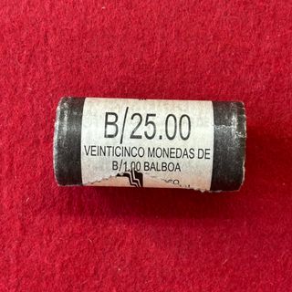 Tubo Completo x25 monedas Cruz Roja - Panamá 2018