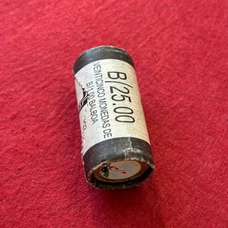 Tubo Completo x25 monedas Cruz Roja - Panamá 2018