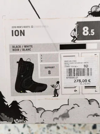 Botas de Snowboard Negras