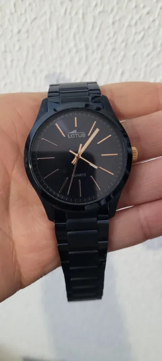 Reloj Lotus Azul y Dorado