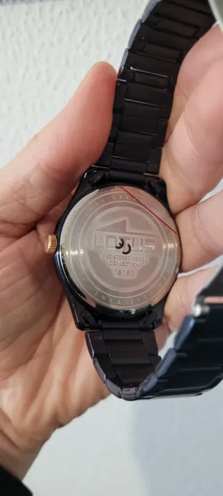 Reloj Lotus Azul y Dorado