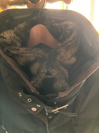 Chaqueta Zara corta con cuello de pelo