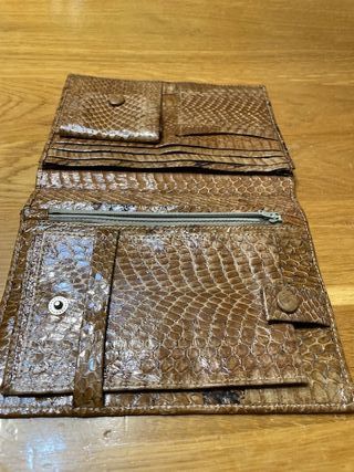 Nuovo Portafoglio vera pelle serpente