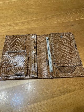 Nuovo Portafoglio vera pelle serpente