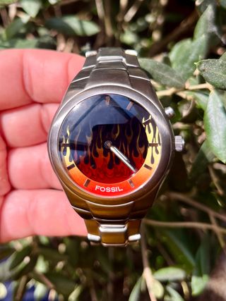 Fossil Big Tic JR-8115 Flame Dial | rare 00s reloj