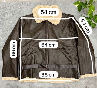 Giacca pelle marrone vintage foderata