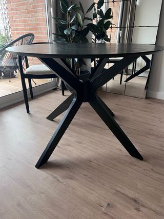 Mesa comedor redonda madera 105cm