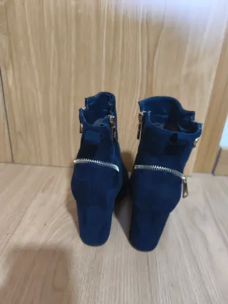 Botines azul terciopelo T.37