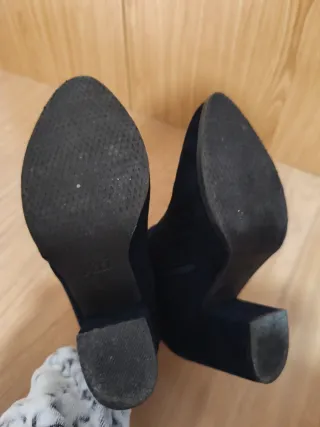 Botines azul terciopelo T.37