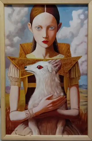 Dipinto olio su tela applicata su tavola 60x40 202