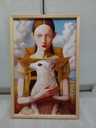 Dipinto olio su tela applicata su tavola 60x40 202