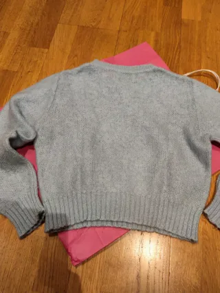 Jersey lana azul clarito, talla M, marca Torradas