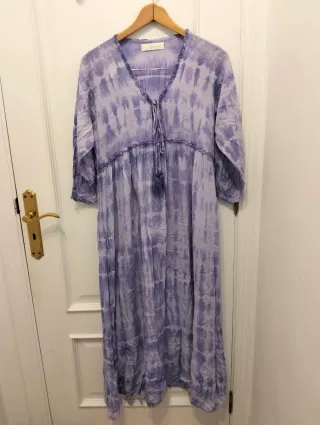Vestido largo tie-dye talla única
