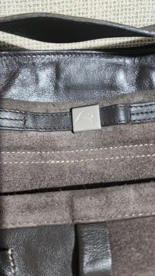 Bolso Piel Mandarina Duck Marrón Nuevo
