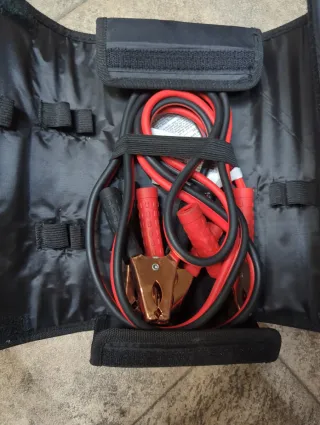 Pinzas para arrancar batería coche/moto con funda