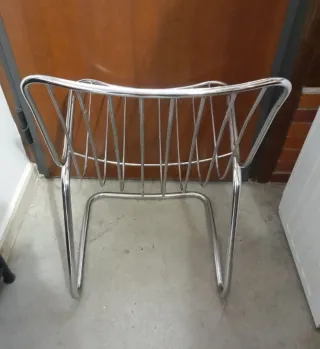 Sillas Gastone Rinaldi Metal Cromado, años 70