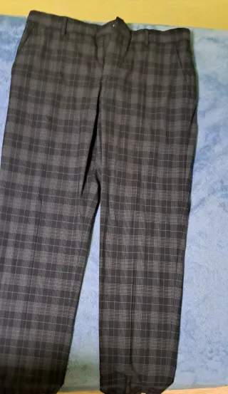 Traje Selected Homme cuadros azul/gris