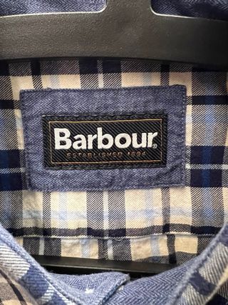 Camisa Barbour cuadros azul y blanco Talla M