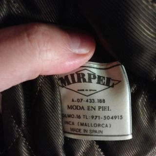 Chaquetón de cuero marrón Talla XL