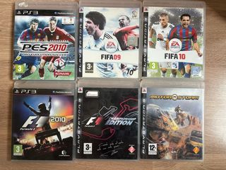 Pack 6 Juegos PS3: F1, FIFA, PES, Motorstorm