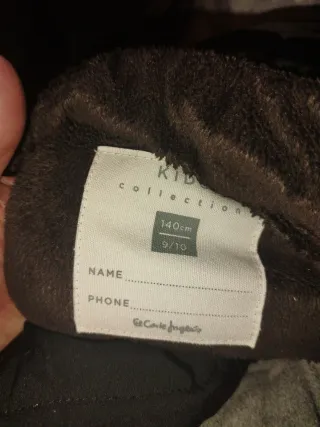 Anorak marrón con capucha talla 9 ..10