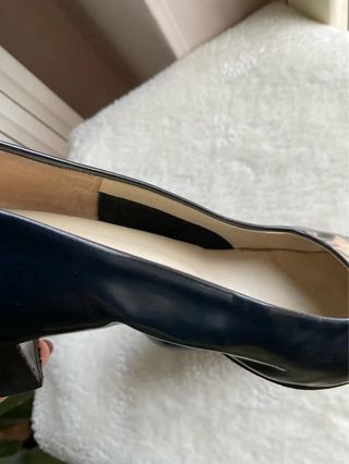 Scarpe donna in pelle blu Vintage