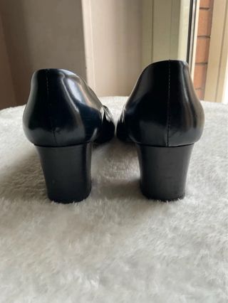 Scarpe donna in pelle blu Vintage