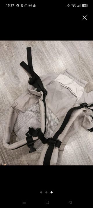 Mochila portabebés gris