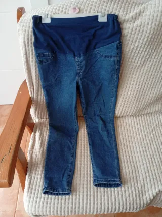 Pantalón premamá vaquero azul Talla m