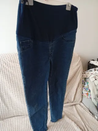 Pantalón premamá vaquero azul Talla m
