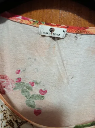 Blusa flores punto roma talla M