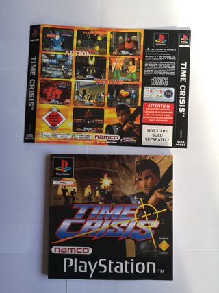 Time Crisis libretto e copertina posteriore PS1