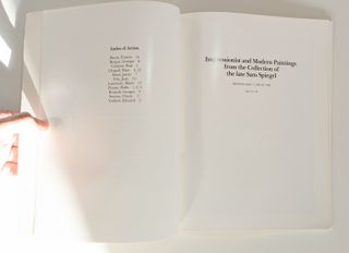 Sotheby's Catalogo Asta Collezione Sam Spiegel