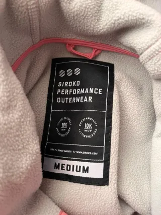 Chaqueta térmica Siroko rosa. Talla mediana