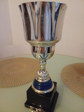Coppa premiazioni blu argento