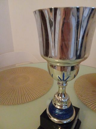 Coppa premiazioni blu argento