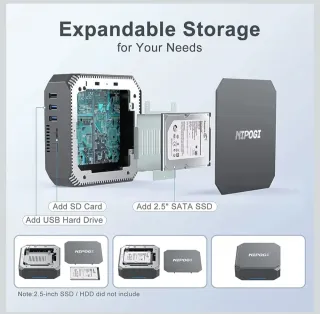 Mini PC NIPOGI Intel Celeron