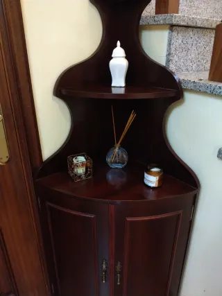 Mueble Rinconero Madera Oscura