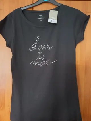 Camiseta negra Talla S Less is More